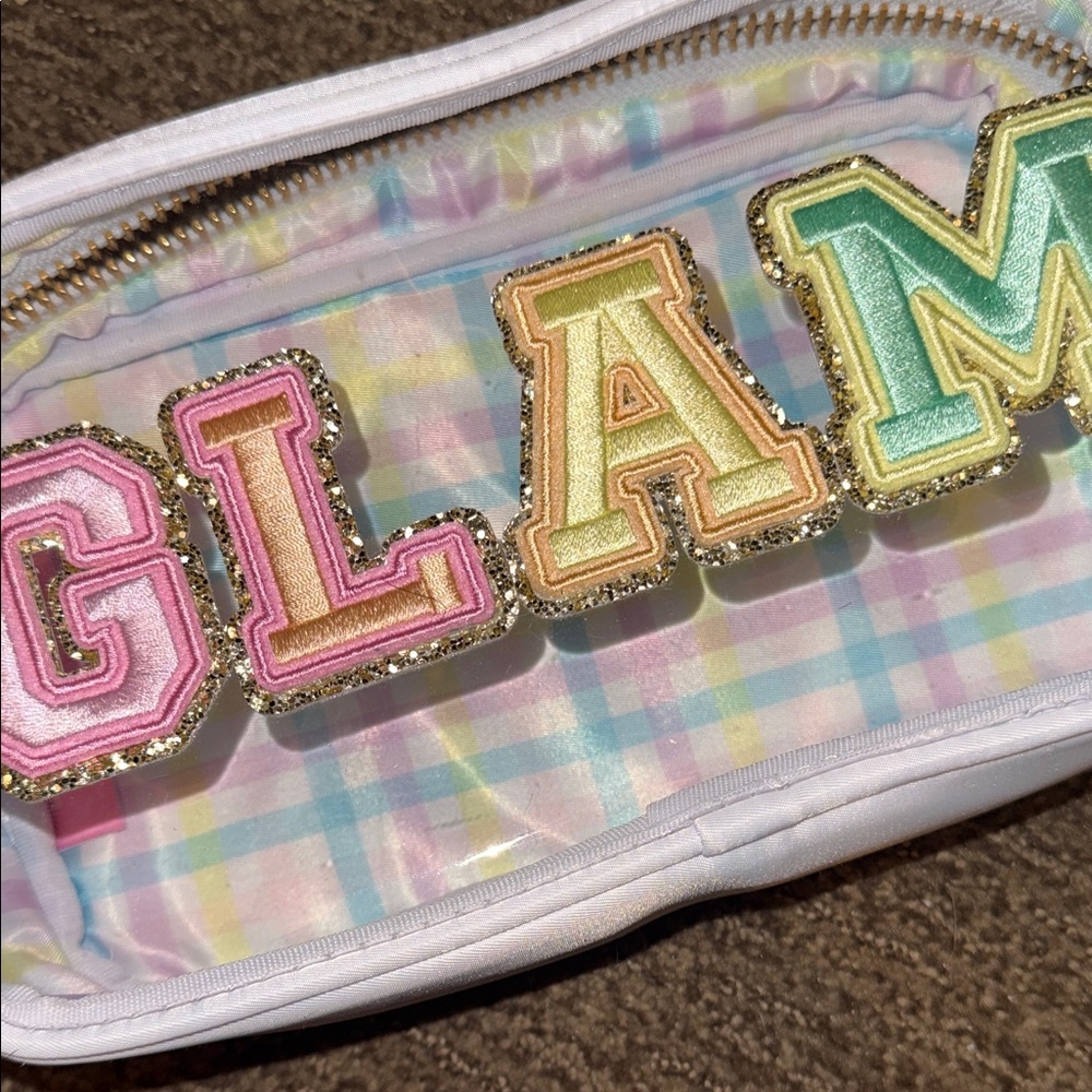 NWT Stoney Clover Lane x Target GLAM Pouch - Lavender with Multi-Color Letters - Picture 7 of 8